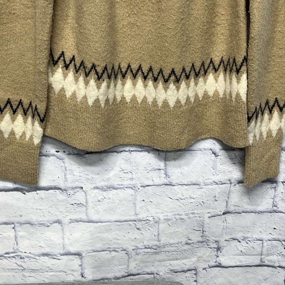 Cable Stitch Women's Long Sleeve Nordic Fair Isle Turtleneck Pullover Sweater - Picture 6 of 7